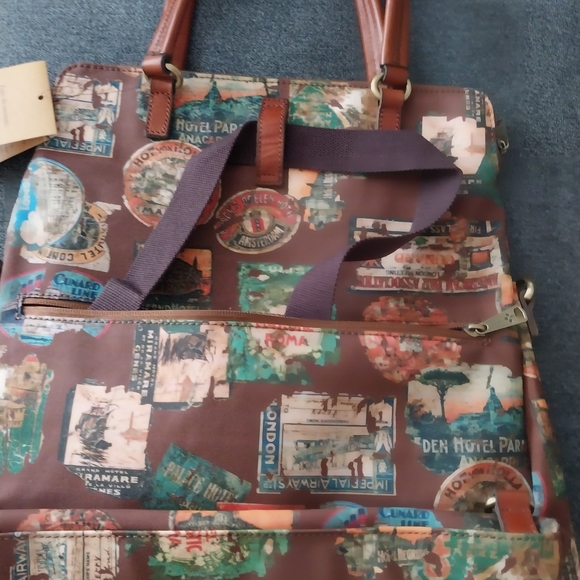 Patricia Nash NWT Coated Canvas Trapani Convertible Backpack - Picture 7 of 11